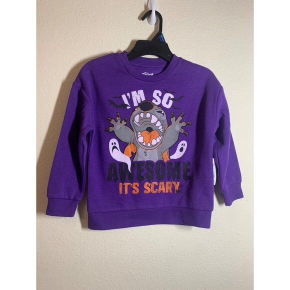 NWT Disney Lilo & Stitch Sweatshirt Girls Size XS 4/5 Purple AD4 - Picture 1 of 3